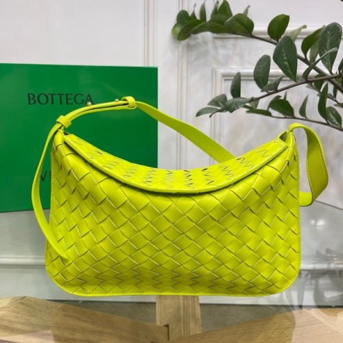 Bottega Veneta Sac à bandoulière en cuir Intreccio 690226 Vert scintillant