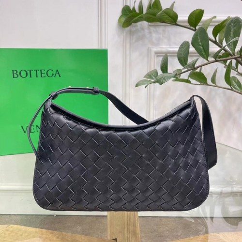Bottega Veneta Intreccio sac à bandoulière en cuir 690226 noir