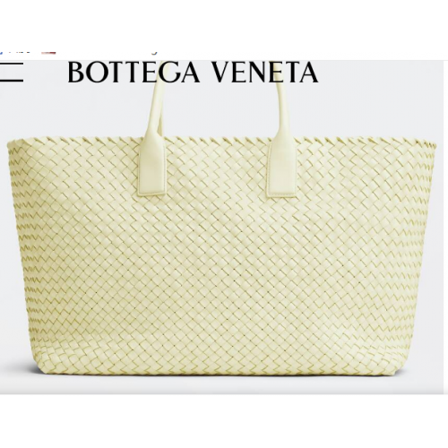 Bottega Veneta Grand sac fourre-tout en cuir intreccio 608811 Zest lavé