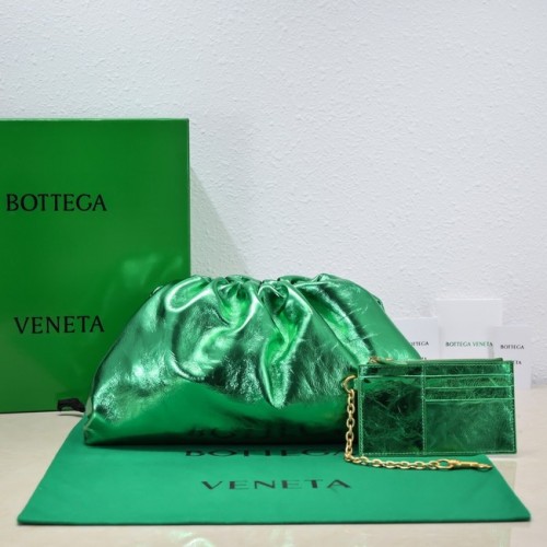 Bottega Veneta Pochette en cuir 576227 Perruche