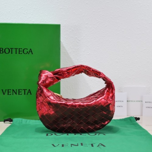 Bottega Veneta Mini sac à main en cuir tressé 651876 rouge