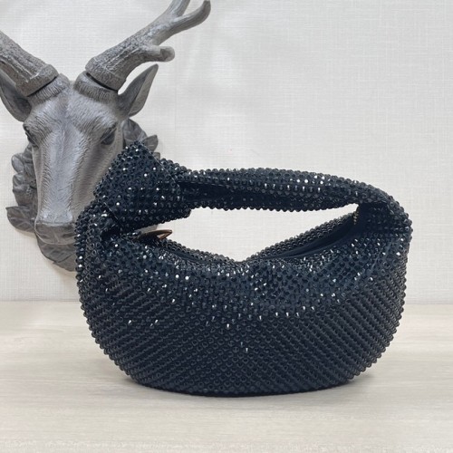 Bottega Veneta Mini avec cristaux artificiels JODIE 651876V noir