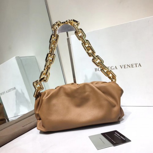 Bottega Veneta Sac à bandoulière souple en cuir d'agneau nappa 620230 marron