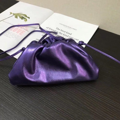 Bottega Veneta Nappa agneau doux large grand sac à bandoulière 585852 violet