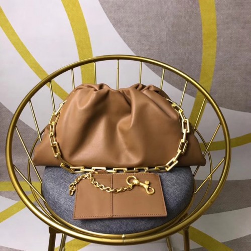 Bottega Veneta Nappa agneau doux large grand sac à bandoulière 585853 marron