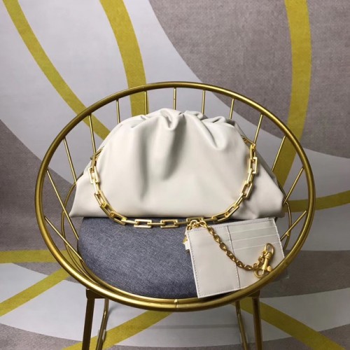 Bottega Veneta Nappa agneau doux large grand sac à bandoulière 585853 blanc