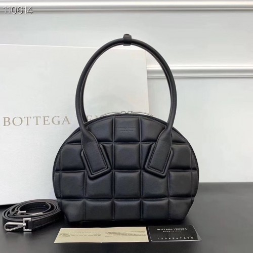 Bottega Veneta Original Sac à bandoulière carré en cuir tissé BV67130 Noir