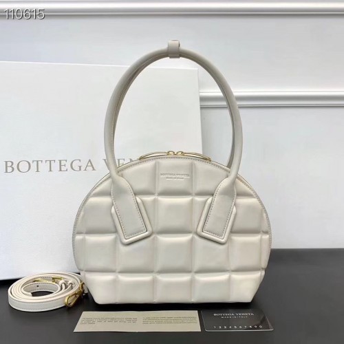 Bottega Veneta Original Sac à main carré en cuir tressé BV67130 Blanc