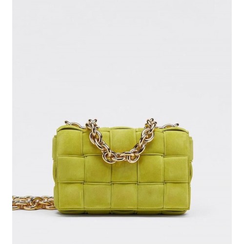 Bottega Veneta CASSETTE REMBOURRÉE SAC Velours 591971 Citron