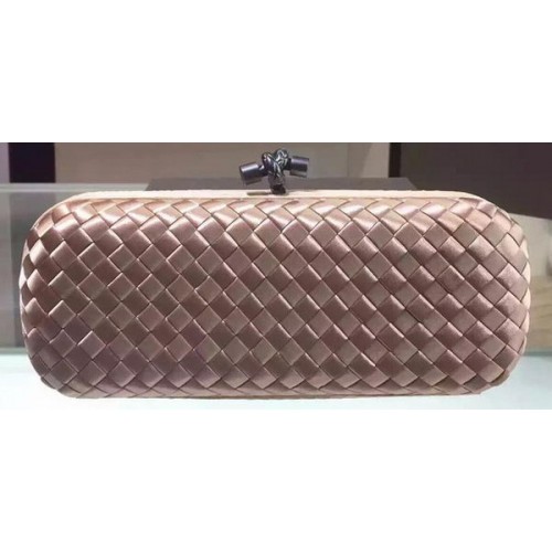 Bottega Veneta Pochette en cuir de mouton à nœud STRETCH BV8651 Or clair