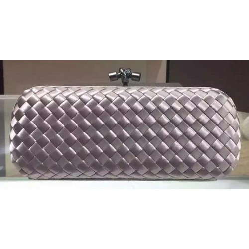 Bottega Veneta Pochette en cuir de mouton à nœud STRETCH BV8651 Argent