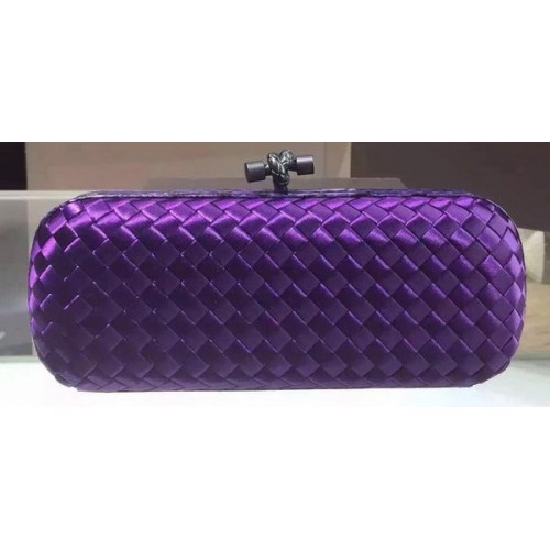 Bottega Veneta Pochette en cuir de mouton à nœud STRETCH BV8651 Violet