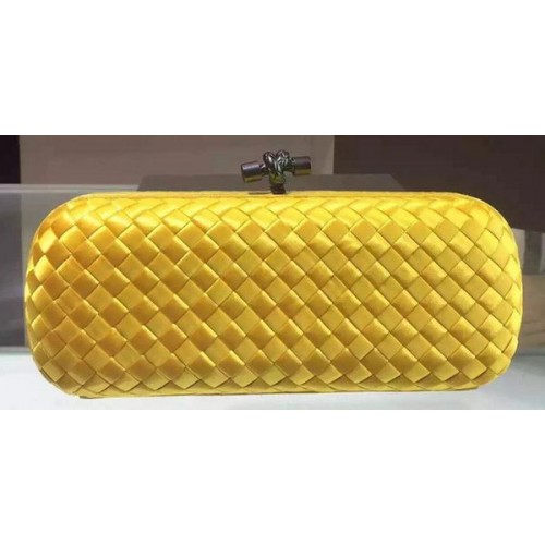 Bottega Veneta Pochette en cuir de mouton à nœud STRETCH BV8651 Jaune