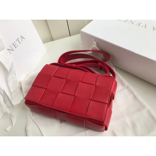 Bottega Veneta Tissage de peau de mouton Cuir d'origine 578004 rouge