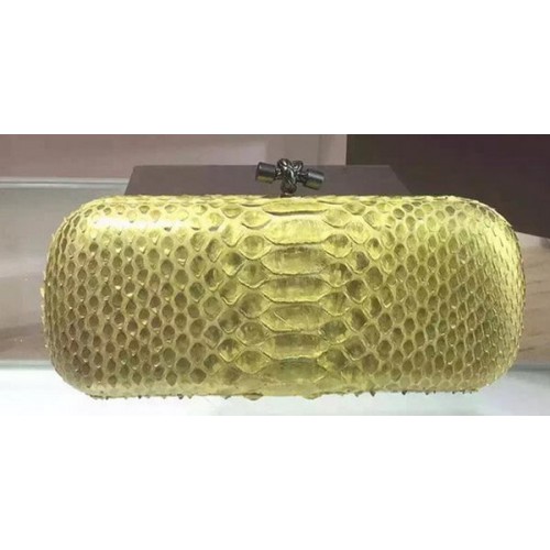 Bottega Veneta Embrayage à nœud en cuir de serpent 8651F