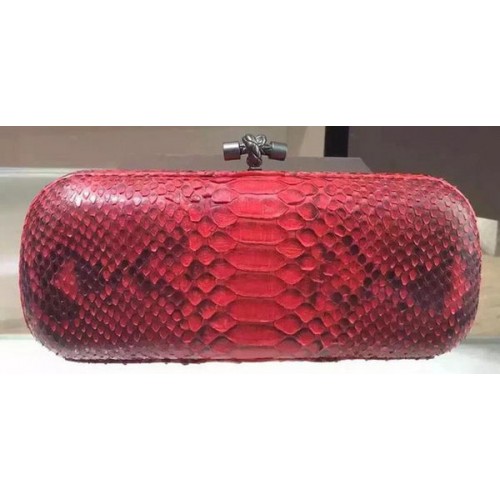 Bottega Veneta Embrayage à nœud en cuir de serpent 8651G