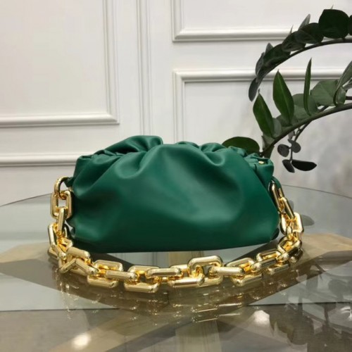Bottega Veneta LA POCHETTE CHAÎNE 620230 vert noirâtre