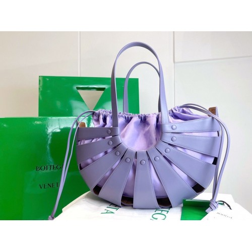 Bottega Veneta Le sac à poignée supérieure Shell BV3655 Violet