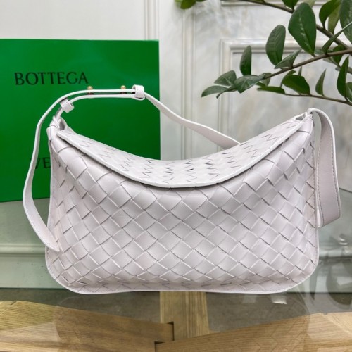 Bottega Veneta Intreccio sac à bandoulière en cuir 690226 blanc