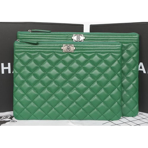 Boy Chanel Cannage Motif Pochette A69254 Vert