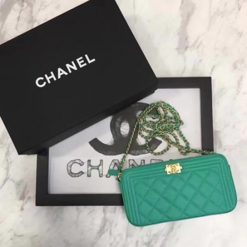 Chanel Sac à Rabat Garçon Motif Cannage Original CHA3369 Vert