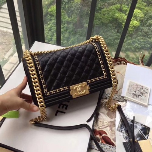 Boy Chanel Flap Bag Original Cuir B67086 Noir