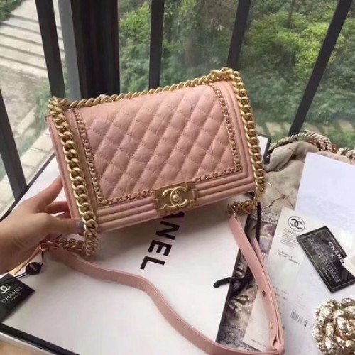 Boy Chanel Flap Bag Original Cuir B67086 Rose