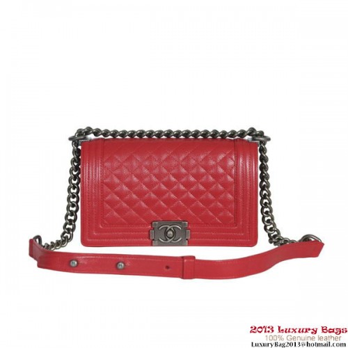 Boy Chanel Flap Sac à bandoulière Classic Cannage Patterns A30172 Rouge