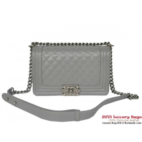 Boy Chanel Flap Sac à bandoulière Classic Cannage Patterns A67086 Gris