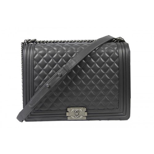 Boy Chanel Rabat Sac à Bandoulière Gris Mouton Original A67087 Argent
