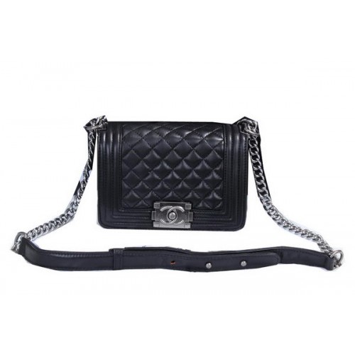 Boy Chanel Flap Sac à Bandoulière en Cuir de Mouton A62050 Noir