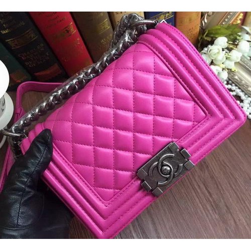 Boy Chanel Flap Sacs à bandoulière en cuir de mouton A67085 Rose