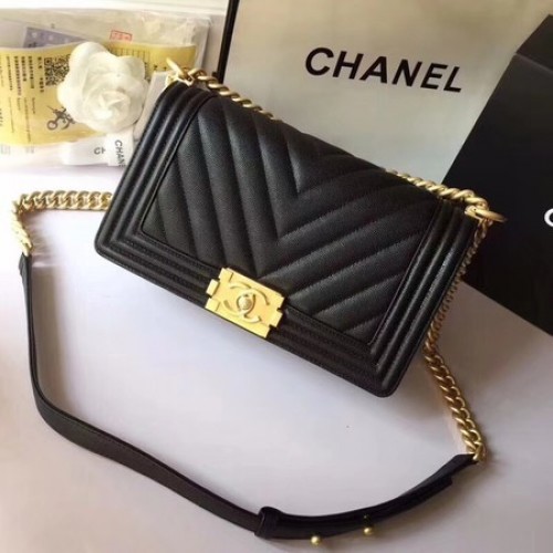 Sac Boy Chanel Original Cannage Patterns 67086 Noir