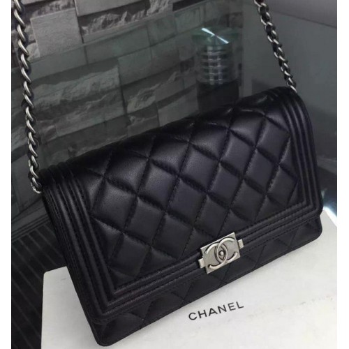 Boy Chanel Mini Flap Bag Original Mouton A33814 Noir