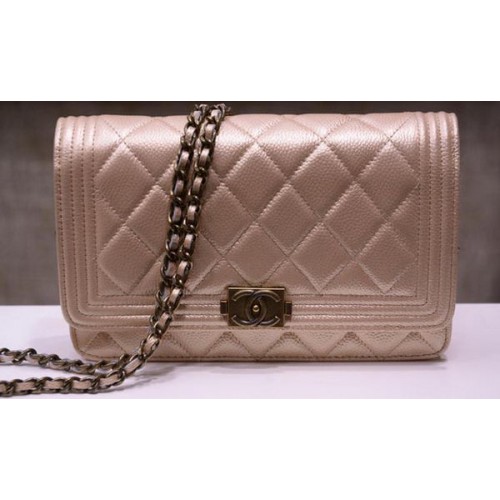 Boy Chanel Mini Flap Bags Cannage Pattern A33815 Doré