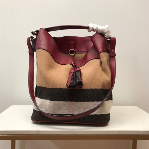 BurBerry Sac à bandoulière en cuir 3982 Bourgogne
