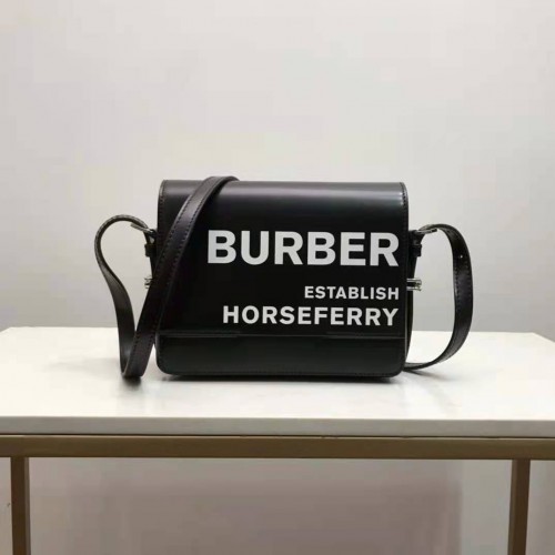 BurBerry Original Sac à bandoulière en cuir BU55659 Noir