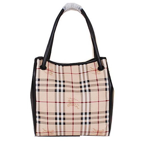 BurBerry Petit sac fourre-tout à carreaux Haymarket 38825571 Noir