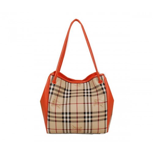 BurBerry Petit sac fourre-tout à carreaux Haymarket B5911 Orange
