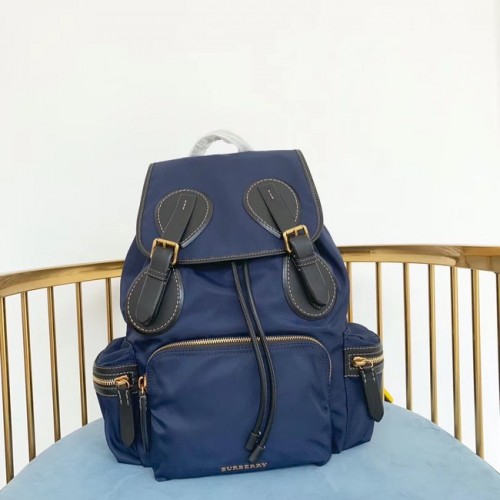 Burberry Grand sac à dos en tissu BU3699 bleu