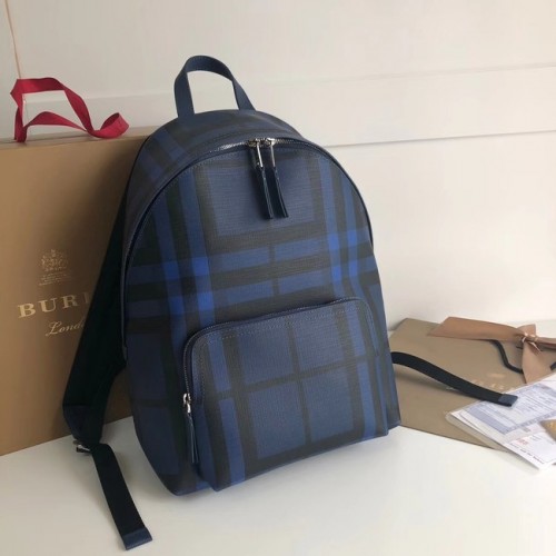 Burberry Grand sac à dos en toile BU41003 bleu