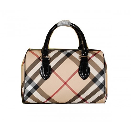 Burberry Moyen Nova Check Sac Bowling 7903 Noir