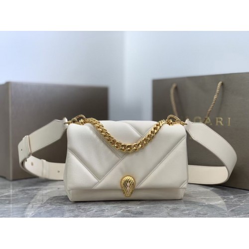 Bvlgari Serpenti Forever sac à bandoulière en cuir B219069 crème