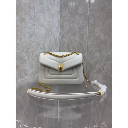 Bvlgari Serpenti Forever sac à bandoulière en cuir B282922 BLANC