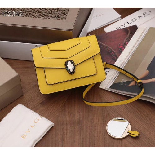 Bvlgari Serpenti Forever petit sac à bandoulière en cuir 20287 jaune