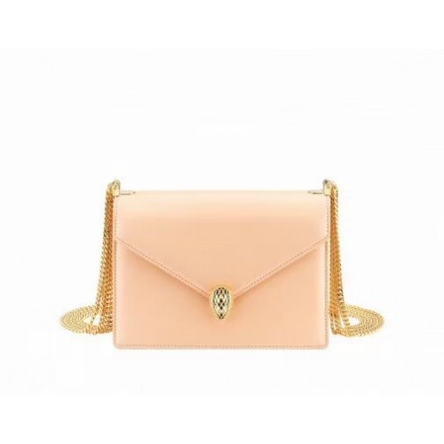 Bvlgari Serpenti Forever petit sac à bandoulière en cuir B210543 rose