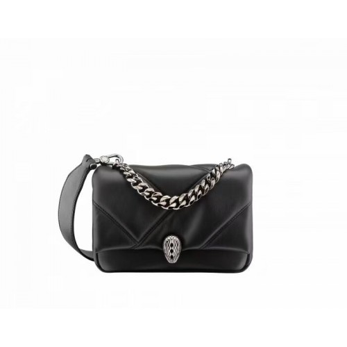 Bvlgari Serpenti Forever petit sac à bandoulière en cuir B219068 noir