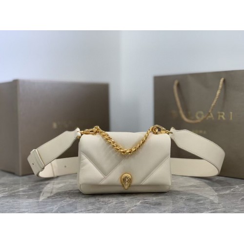 Bvlgari Serpenti Forever petit sac à bandoulière en cuir B219068 crème