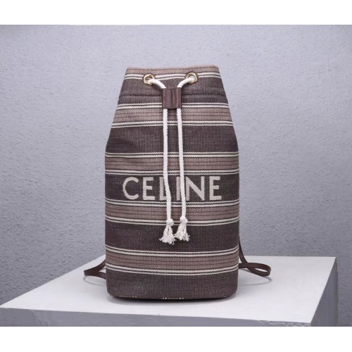 CELINE Sac à bandoulière en toile CL92173 Gris