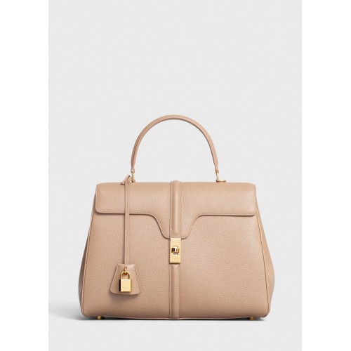 SAC CELINE MOYEN 16 EN CUIR DE VEAU SATINÉ 187373 BEIGE